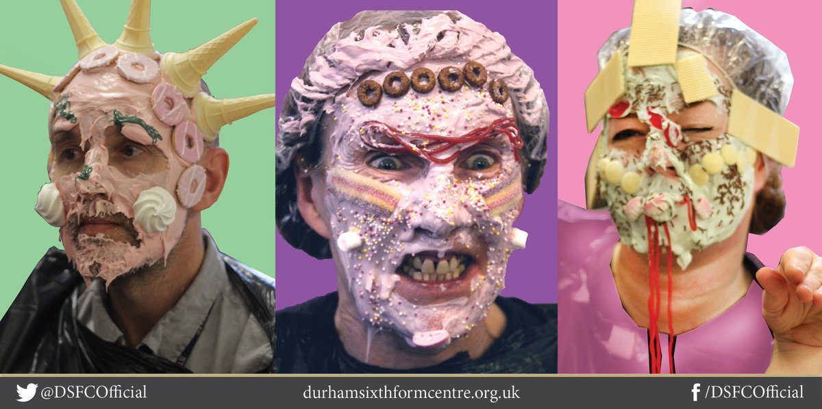 DSFCOfficial's tweet photo. ART: 🎨 @DSFCArt Students respond to Photographer James Ostrer, creating grotesque real life portraits of people covered in layers of sweets. https://t.co/rDjS4fQdQr