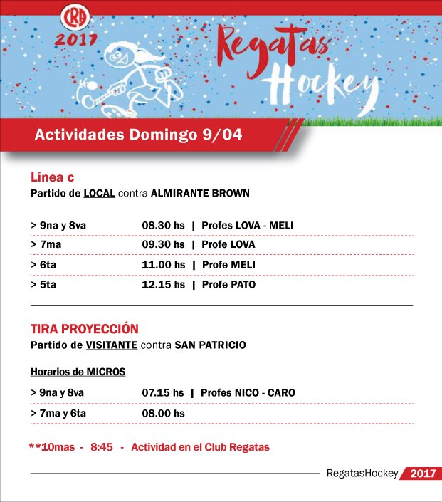 Regahockey's tweet photo. Les informamos los horarios del domingo 09/04. Y el link para llegar a San Patricio: https://t.co/gkW65i0h9F. https://t.co/7954eOLIaw