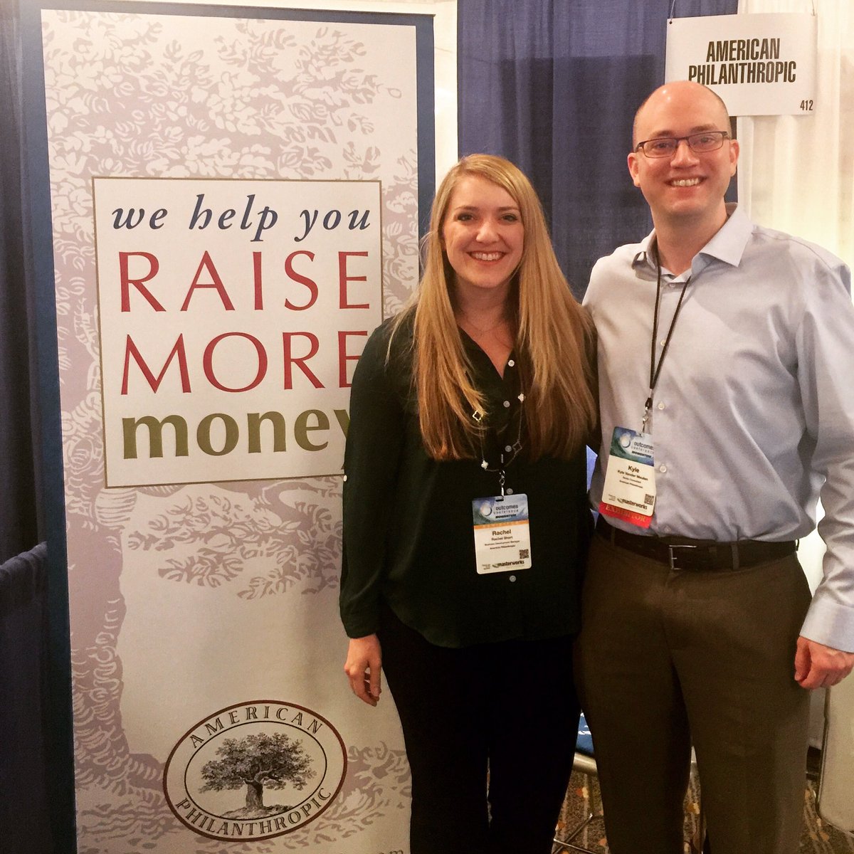 amphil's tweet photo. #AmPhil colleagues Rachel Short & Kyle Vander Meulen had a great week exhibiting at @CLALeader's #Outcomes17 in #Dallas! https://t.co/mKhPvBinvW
