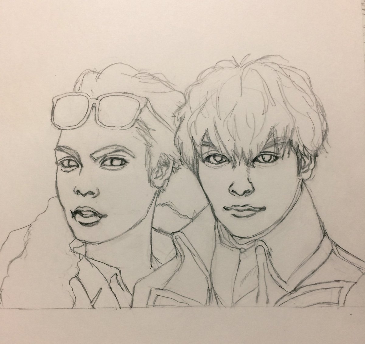 ハナコフ على تويتر こんなのが描きたかった訳じゃないんだよ 銀魂絵師さん達みたいにササッとデジタルで描いてみたかったんだ でもやっぱりデジタル無理苦手 3 ヽ ちなみにコレが下絵 これを写メしてアプリでなぞって線画を書いてから色を塗るってしち面倒臭い