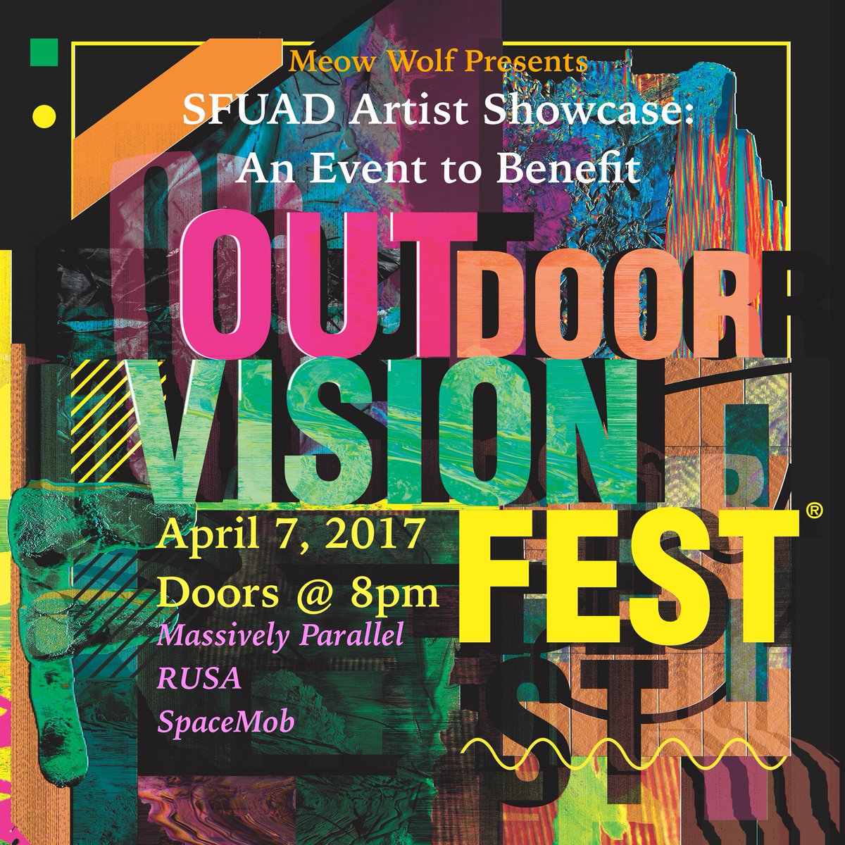 SantaFeUAD's tweet photo. Tonight's the night! Join @SantaFeUAD for our benefit to support Outdoor Vision Fest @MeowWolf1! 8PM, great live music, tickets at the door! https://t.co/xtR5ouQlB1