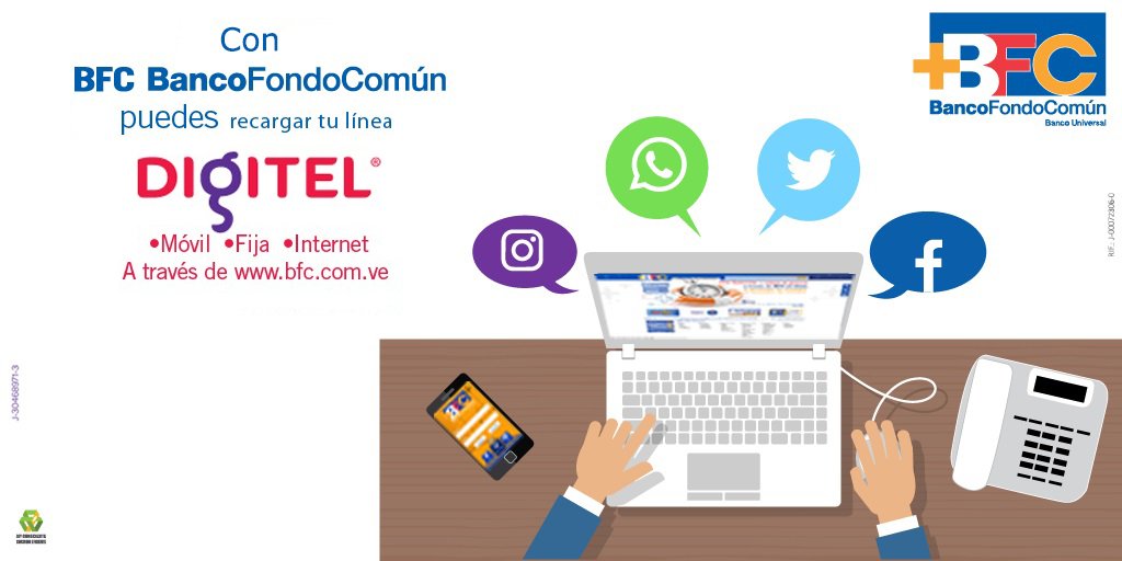 ¡Así de fácil puedes recargar tu saldo Digitel! Ingresa en BFCEnLínea y paga tu línea prepago Digitel rápido y seguro.