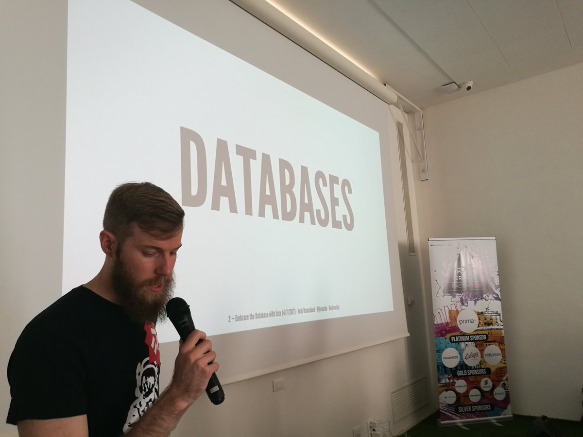 <a href="/jbrancha/">✨ Josh Branchaud 👻</a> on stage talking about Databases and embracing them with #ecto #myelixirstatus #refl17 pic.x.com/QG35o869UO