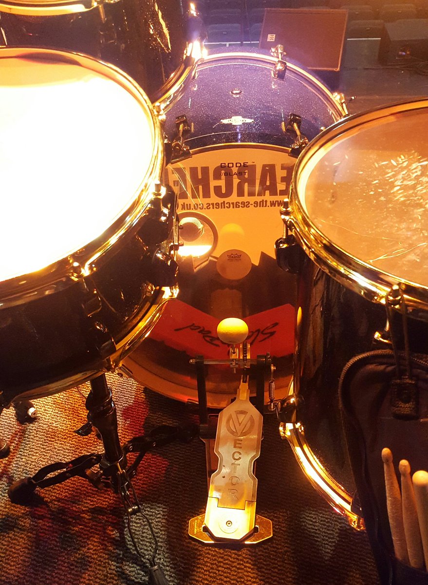 ScottOttaway's tweet photo. @SledgePad fitted and sounding great! #thesearchers #libertydrums #teamcode #sledgepad #pellwooddrumsticks #vectorpedal https://t.co/Skb1AKsqak