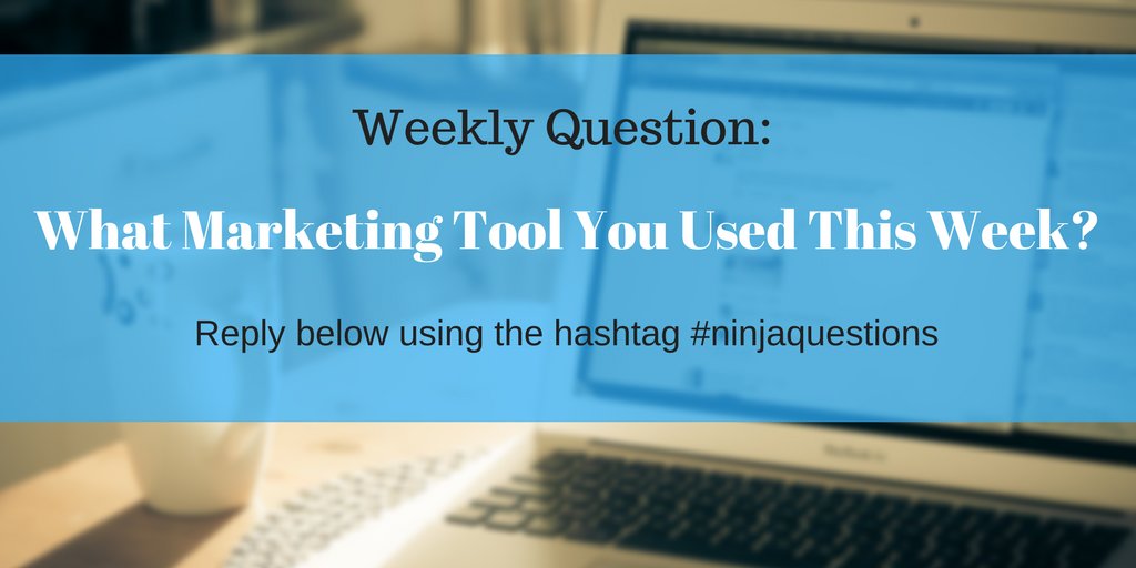ninjaoutreach's tweet photo. Weekly Question - What Awesome Marketing Tool did you use this week? #ninjaquestions https://t.co/pEVHV5whwW