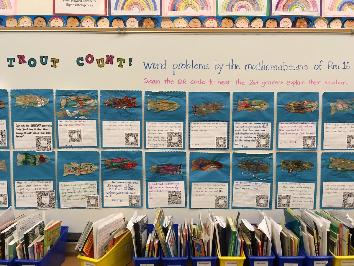 winnie_caulkins's tweet photo. Highlight of OpenHouse-parents and Ss scanning QR codes to see math solutions. Thank you @franyang9 and @Seesaw #BacichBears @KSD_Bacich https://t.co/fGwxPBaI9g