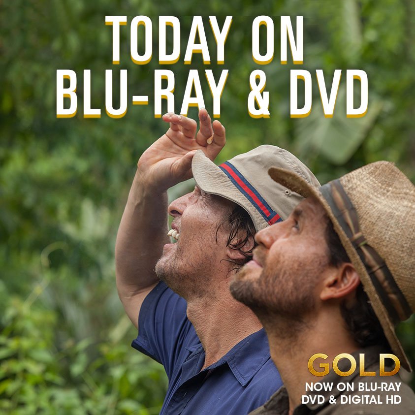 You ready to strike gold? Join <a href="/McConaughey/">Matthew McConaughey</a> and @EdgarRamirez25 in #GoldMovie - now on Blu-ray, DVD &amp; Digital HD. bit.ly/2o1BGj6