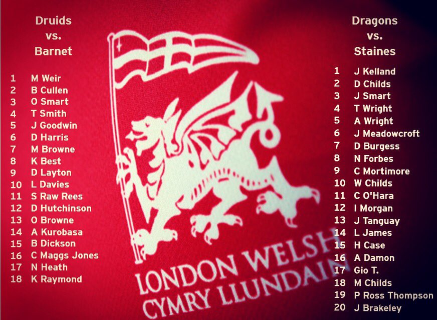 LWRFC_Men's tweet photo. 🔴⚫️ COYW ⚫️🔴 teams are out, huge day for the Drags in the league final 🏆 ☀️ 🏉 #LWRFC #COYW #Druids #Drags #Rugby #Final https://t.co/cGDfFSVwyg