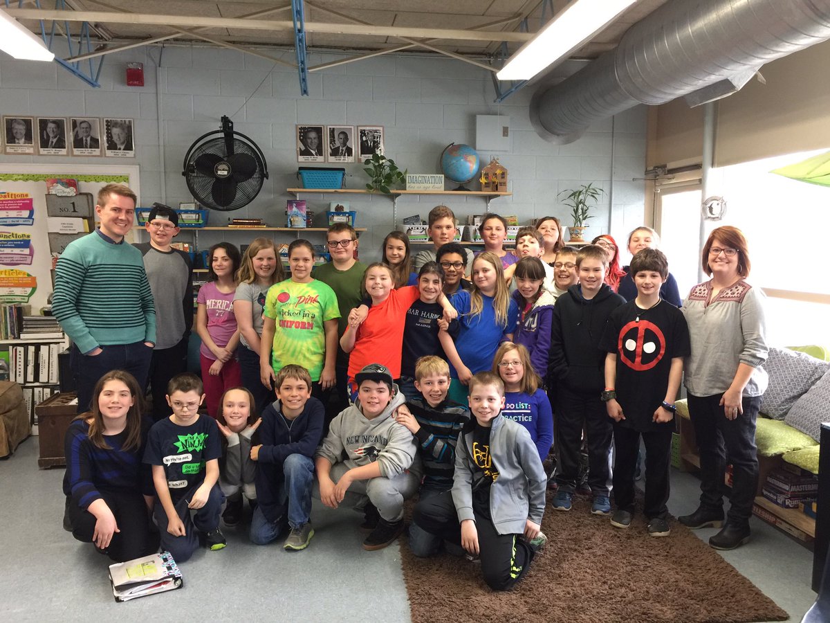 WESBlueDevils's tweet photo. Fifth grade #learning how to #interview and ask #questions from @NECN @JackNBCBoston #vted #capstone #BlueDevilWay #wesbluedevils https://t.co/D4rr7ZcheY