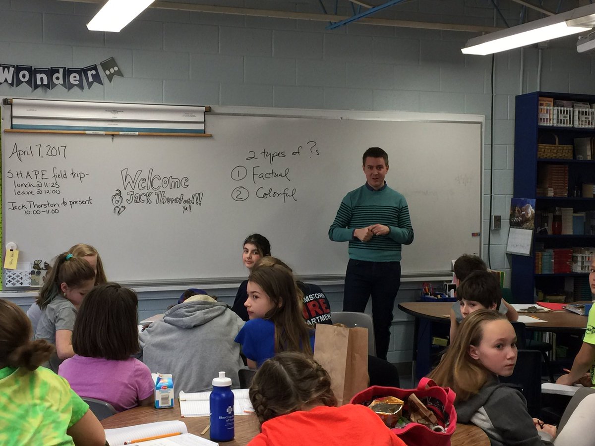 WESBlueDevils's tweet photo. Fifth grade #learning how to #interview and ask #questions from @NECN @JackNBCBoston #vted #capstone #BlueDevilWay #wesbluedevils https://t.co/D4rr7ZcheY