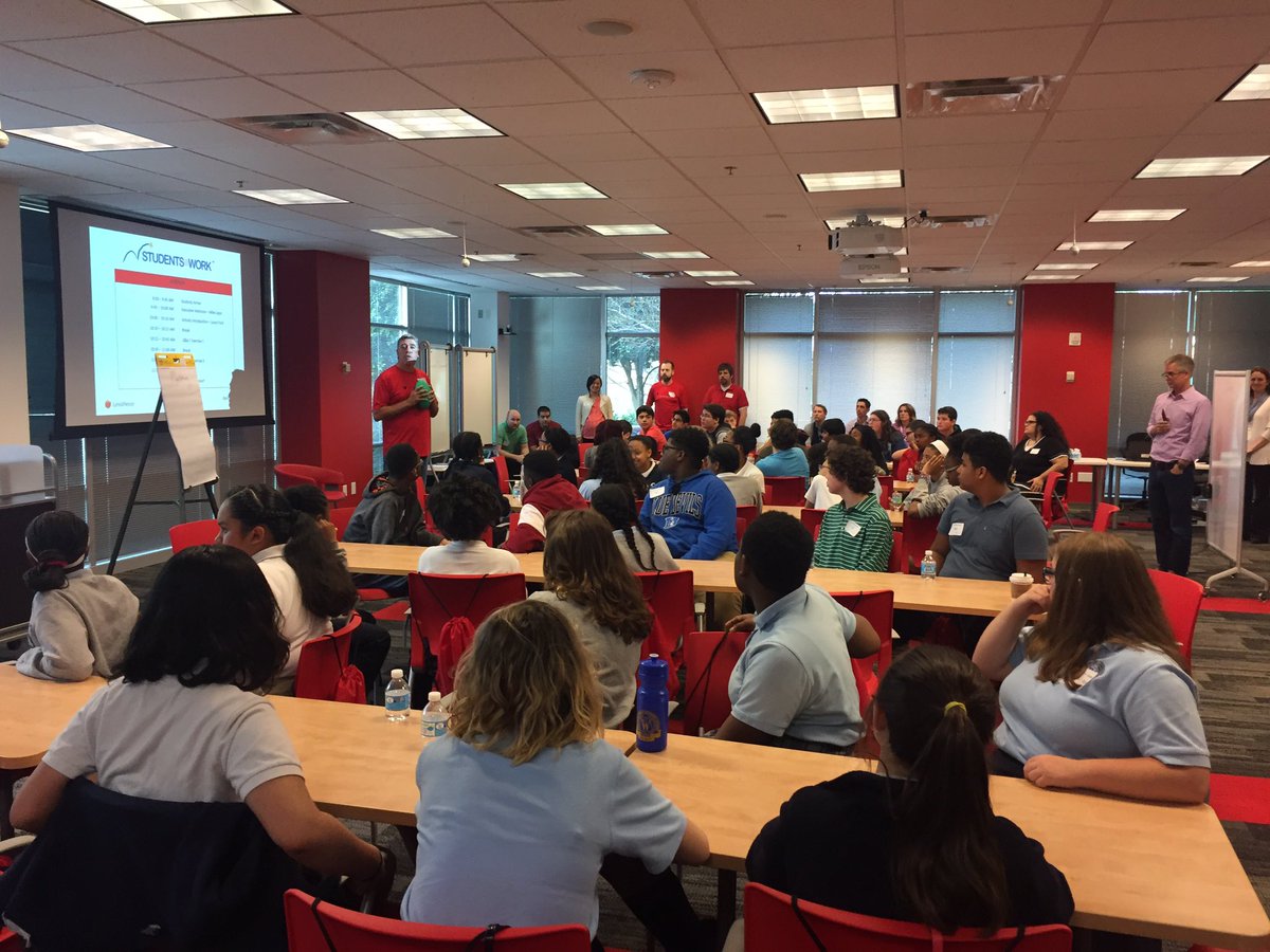 CDCMrsGuinn's tweet photo. Field trip to Lexis Nexis with 25 8th graders from Centennial Campus Magnet Middle for Students@Work!#ccmmsRedwolves https://t.co/Jvqds1Dn7p