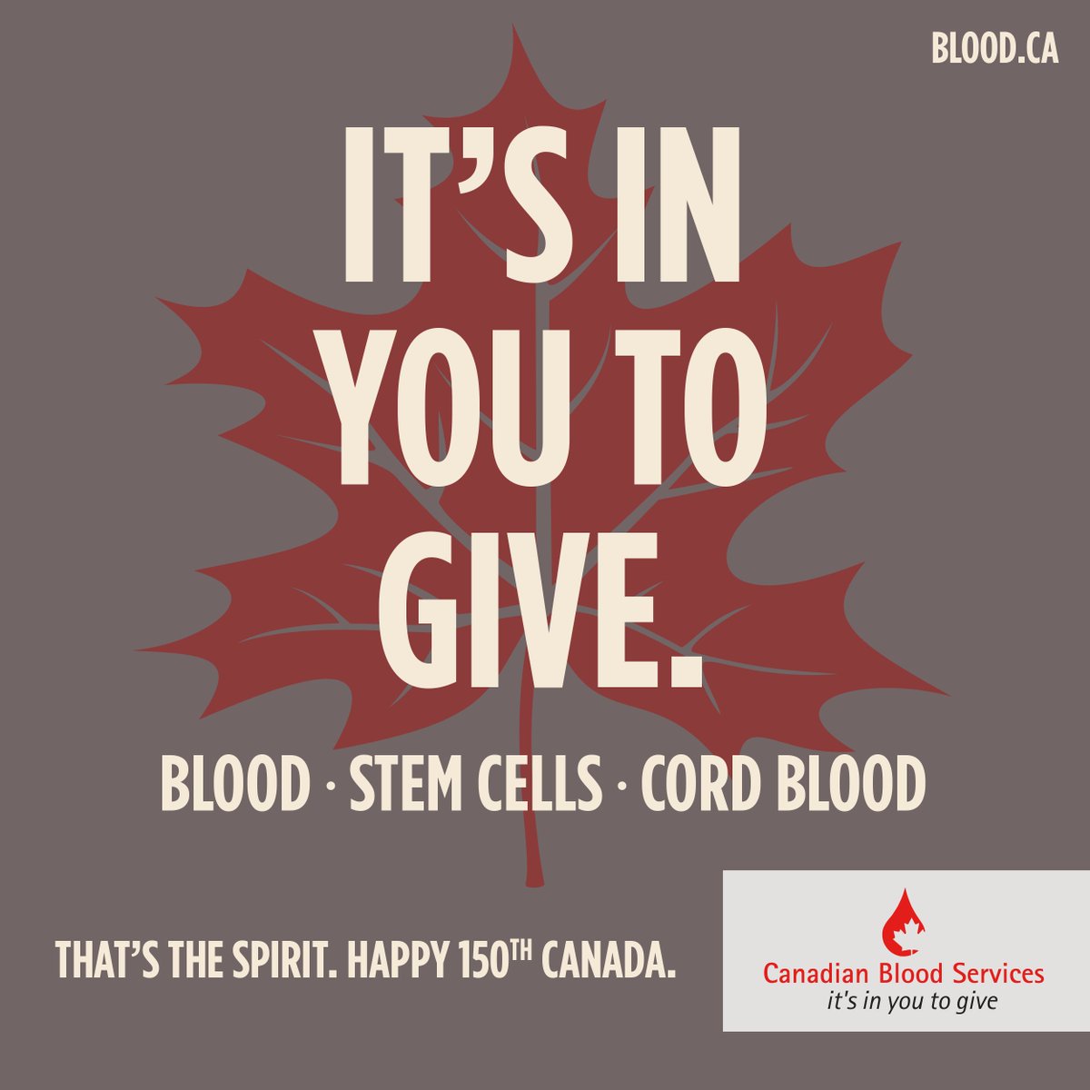 With a small act like donating blood, you can have a big impact during Canada’s 150th birthday! Book today at ow.ly/rFnP30aFhjU