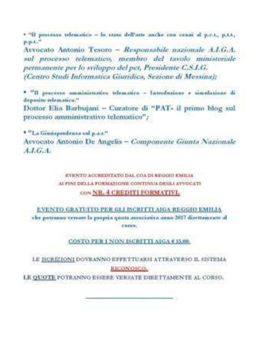 <a href="/mvaira/">M</a> #AigaReggioEmilia 
#PAT
#MariaVittoriaGrassi 
<a href="/AntonioTesoro/">Antonio Tesoro</a> 
#EliaBarbujani   
<a href="/antoniodean81/">antonio de angelis</a>