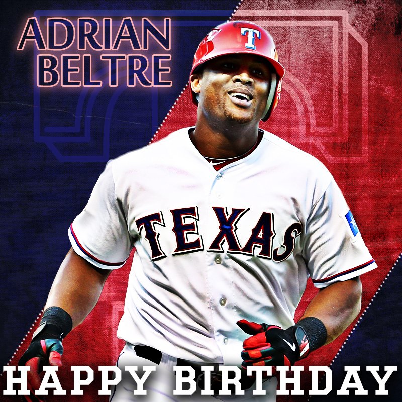 MLB's tweet photo. Just don’t try to put a birthday hat on his head …

Happy birthday to Adrian Beltre! https://t.co/7g3WRMRY1Y