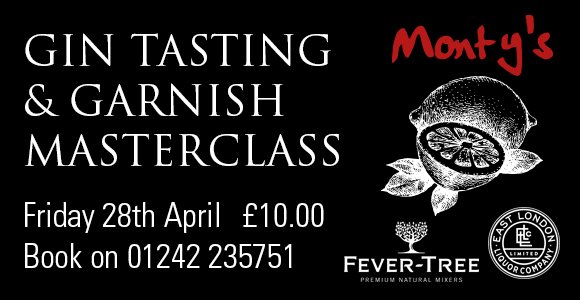 Monty's Cheltenham (@montyschelt) on Twitter photo Join us for a Gin Tasting & Garnish Masterclass with <a href="/FeverTreeMixers/">Fever-Tree Mixers</a> & East Ldn Liquor Co. – £10, including a cocktail & 3 gins to sample! Join us for a Gin Tasting & Garnish Masterclass with <a href="/FeverTreeMixers/">Fever-Tree Mixers</a> & East Ldn Liquor Co. – £10, including a cocktail & 3 gins to sample!