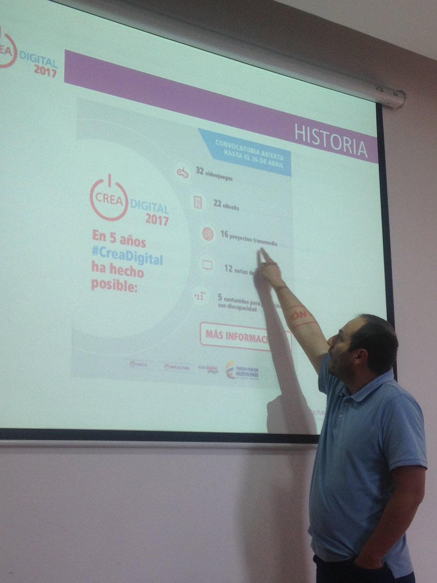 parquesoftm's tweet image. Sexta socialización convocatoria Crea Digital 2017, por Carlos Parra coordinador de crea digital 2017
