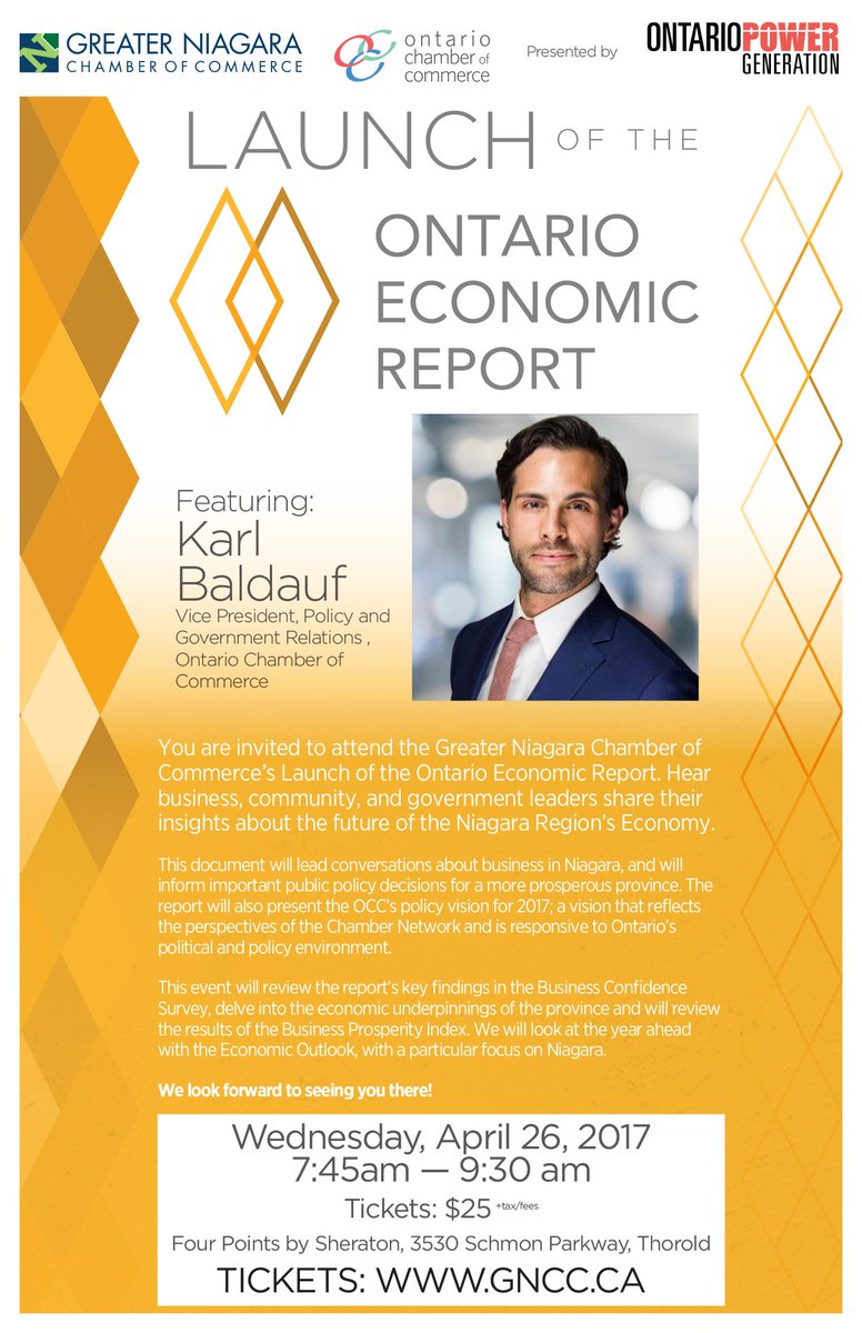 GNCC_WIN's tweet image. On Apr. 26, Ontario Economic Report (OER) presented by @opg will discuss Niagara&apos;s #FutureEconomics. Register at bit.ly/2d3gq72