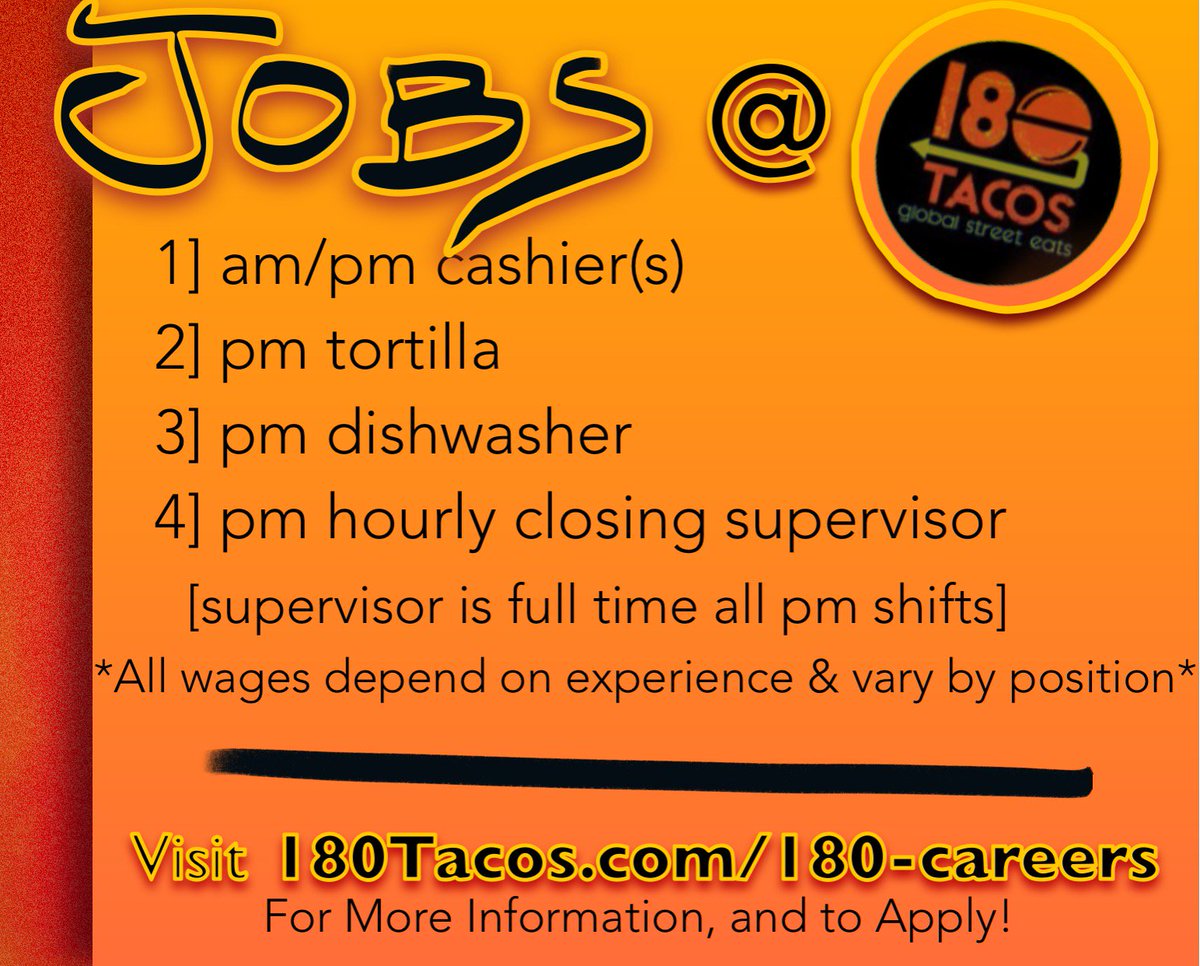 180Tacos's tweet photo. Join #Team180 🌮💲👍 https://t.co/8s0j2BT9ut