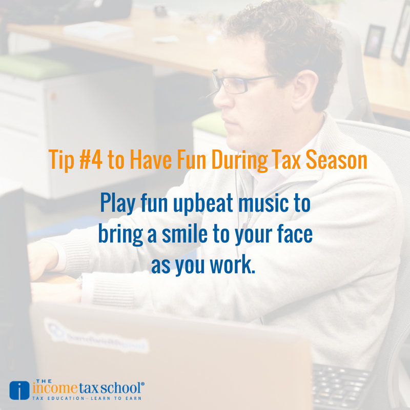 TaxSchool's tweet image. Playing fun music can really brighten up the office without even having to take a break from work.
#LaughAtWorkWeek #TaxPro