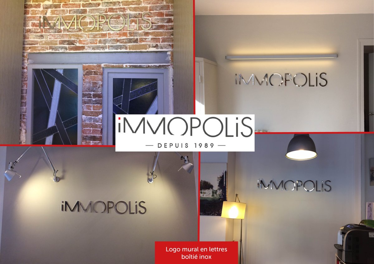 cornelius_com's tweet photo. Groupe Immopolis, logo mural en lettres boîtier inox #Immopolis #CorneliusCommunication #agencedecommunication #agenceimmobilière https://t.co/tbyWyLsleF