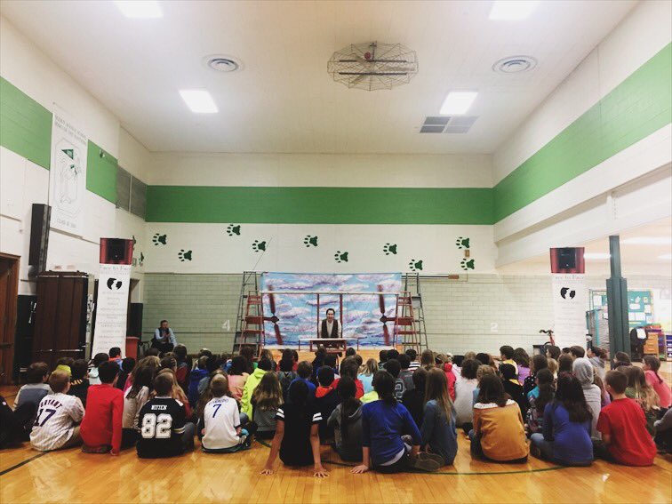ogden4thgrade's tweet photo. We learned from the performance AND the Q&amp;A that followed! "The Wright Stuff" was a terrific assembly. Thank you PTC for making it possible! https://t.co/Y81zz52Dok
