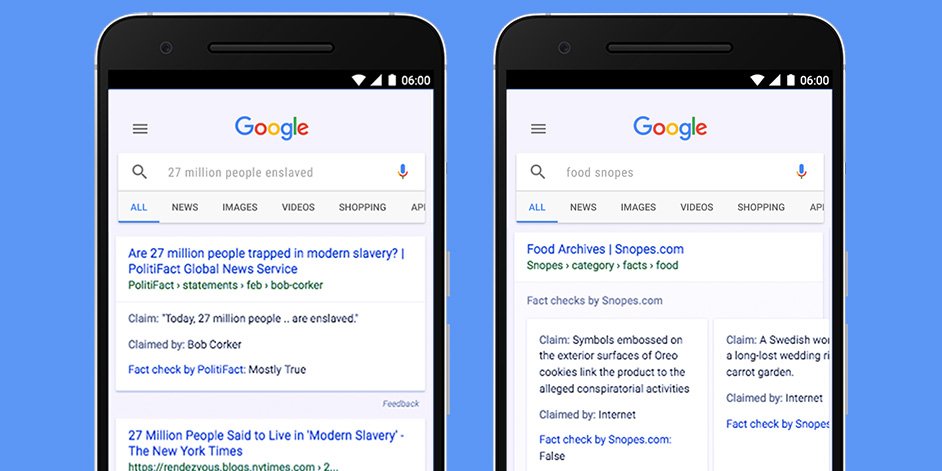 thenextweb's tweet photo. Google adds fact check to global search results in the war against fake news https://t.co/k6g2a4VhDu https://t.co/4wDxpCTDHs