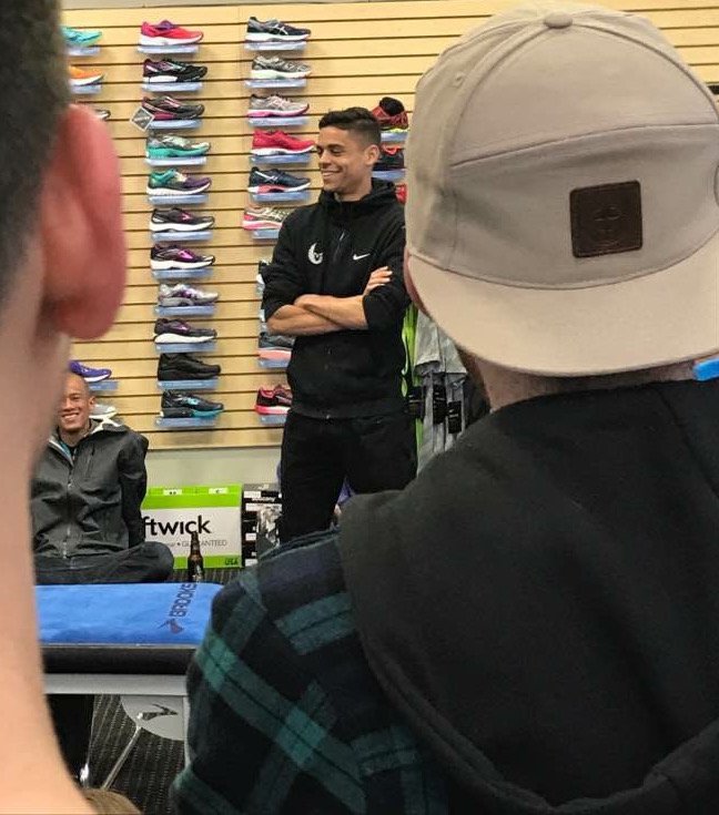 PortlandRunning's tweet photo. Huge THANK YOU to wise guys @MattCentrowitz & Matt Sr. for dropping knowledge at #ThirstyThursday last night. Lucky to have you! #CentroTalk https://t.co/JUQqIt9j7d
