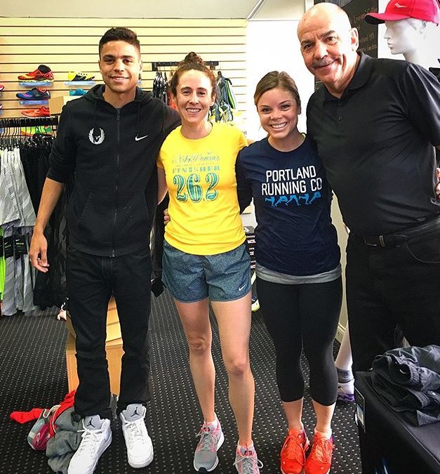 PortlandRunning's tweet photo. Huge THANK YOU to wise guys @MattCentrowitz & Matt Sr. for dropping knowledge at #ThirstyThursday last night. Lucky to have you! #CentroTalk https://t.co/JUQqIt9j7d