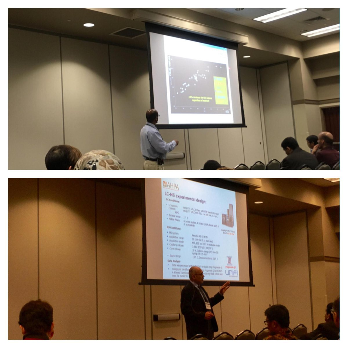 WatersCorp's tweet photo. Also from #ICBS17: Giorgis Isaac on #ionmobility MS for screening #naturalproducts; Maged Sharaf @AHPA1982 on #metabolomics collaboration https://t.co/olv8SA2X2u