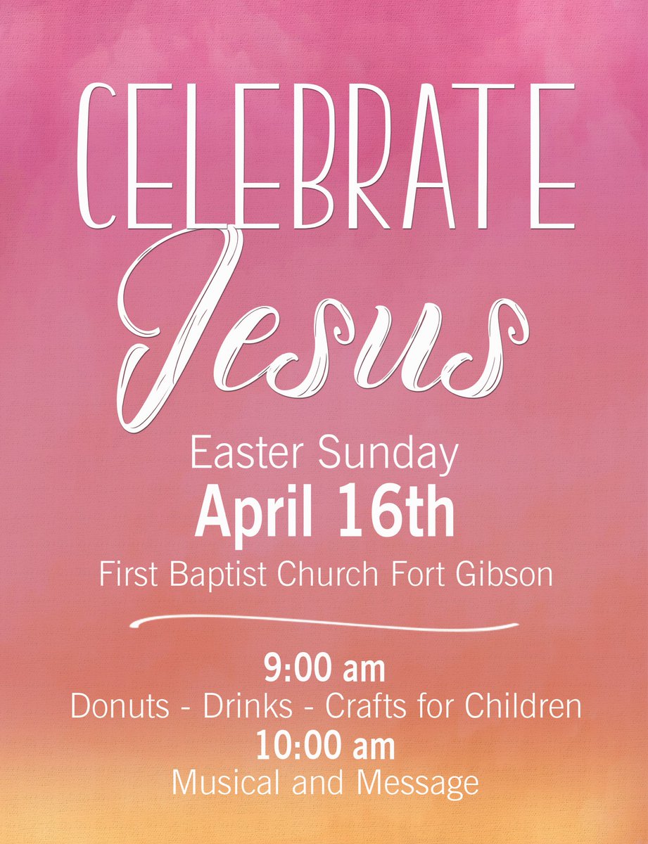 FBCFort's tweet photo. If you don't have a church  home, come celebrate Our Risen Savior with us!! #BecauseHeLives https://t.co/PNhpia6Y5h