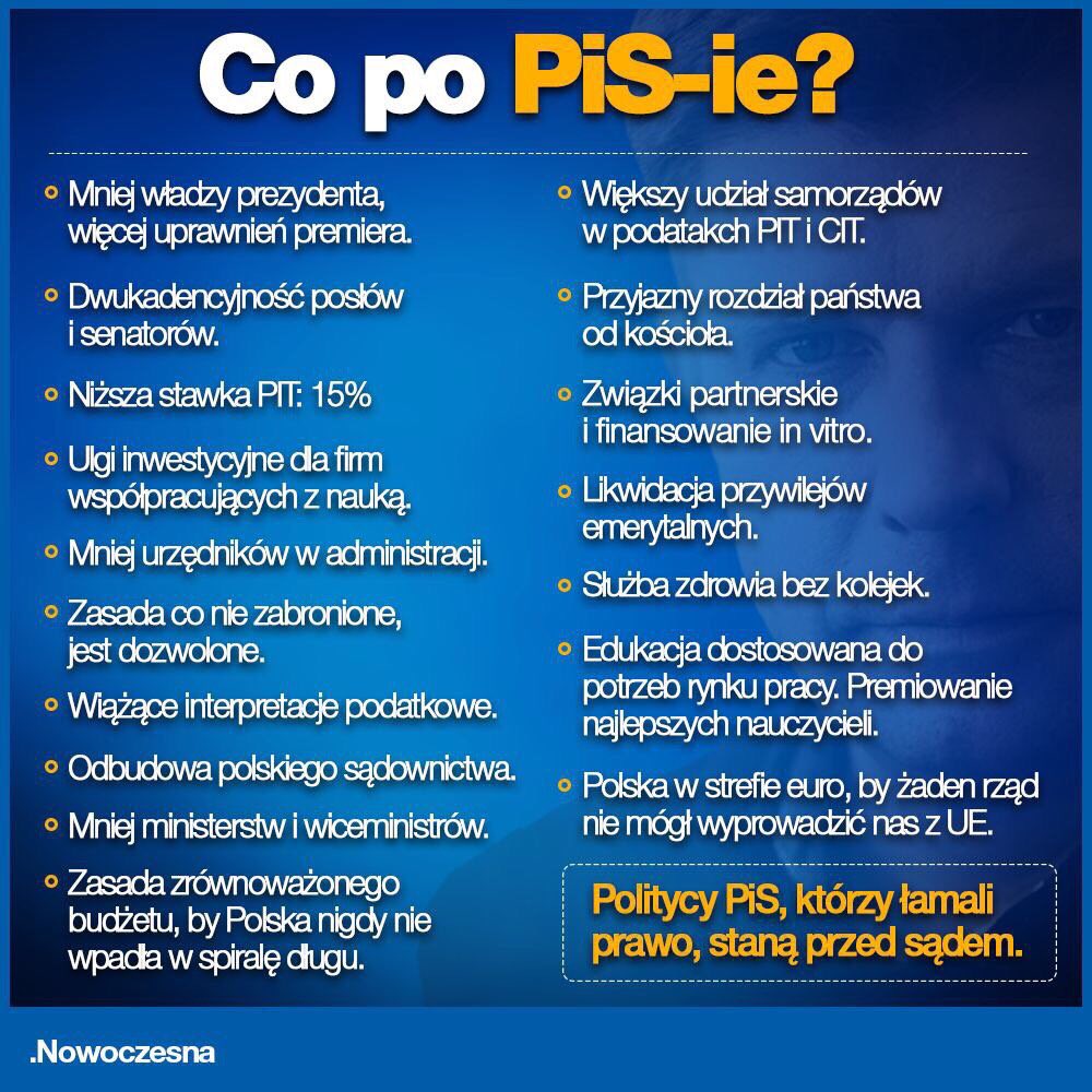 NowoczesnaOpole's tweet photo. Co po #PiS?
@Nowoczesna po #PiS!
#lepszaPolska #NpoPIS #CoPoPIS https://t.co/xrtdvgpeNZ
