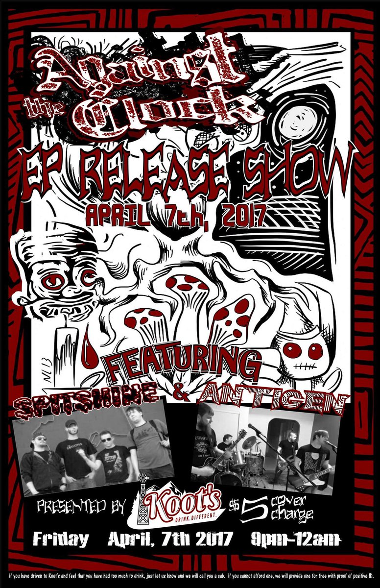 RockTheStateAK's tweet photo. Tonight at Koots, Against the Clock EP release show with Spitshine and Antigen. Get stoked. https://t.co/AAfa9oFLPm