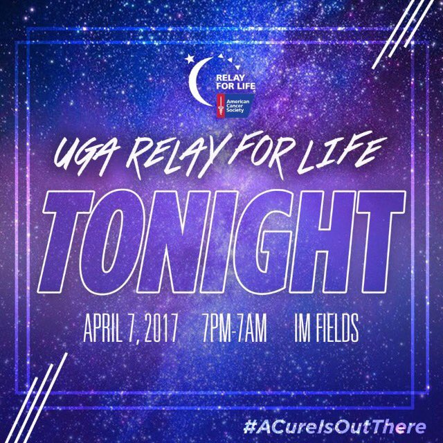 kaleighwright22's tweet photo. UGA Relay For Life 2017 is tonight!!! Don't miss it!!! π#ACureIsOutThere https://t.co/GhOG9bHMcM