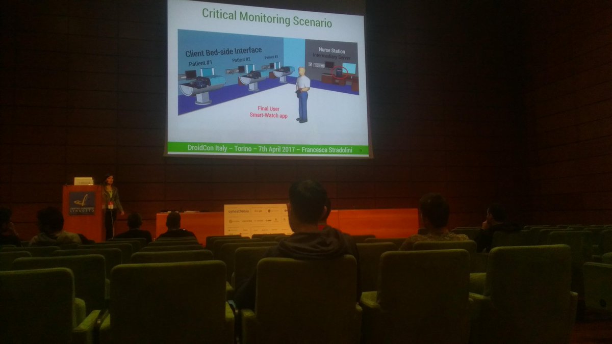dega1999's tweet photo. @frastradoli and her responsability as a #develeper. #healthcare #android #smartwatches #doctors #DroidconIt https://t.co/6xyYTCp75E