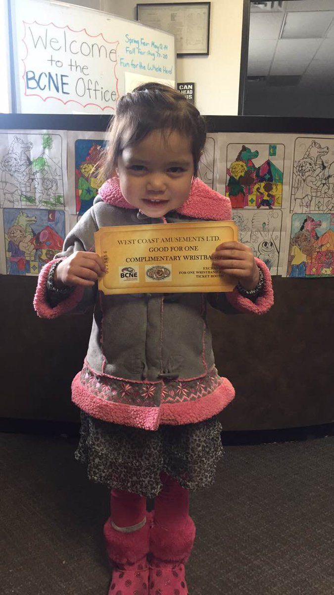 Congrats Eliana!! Our March Coloring Contest Winner! This lucky lady won a free unlimited ride pass to this year's fair! 3 more draws to go!