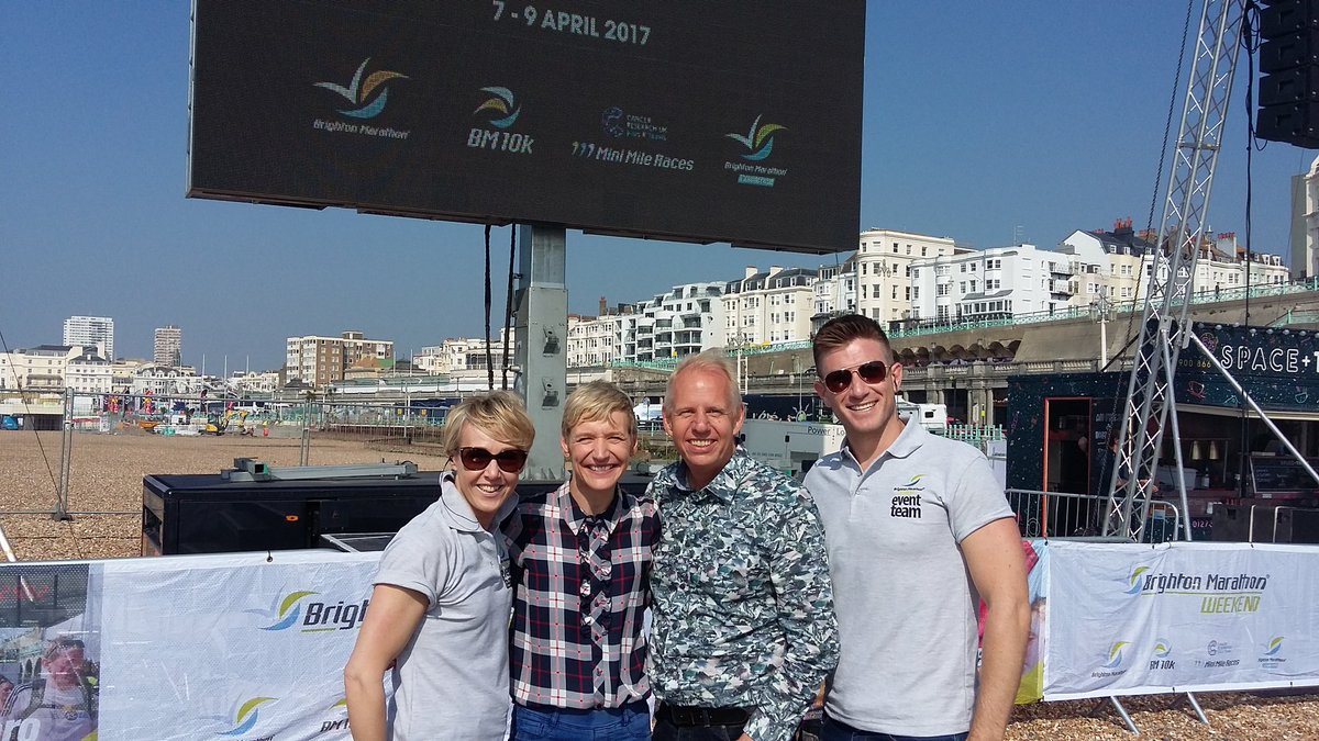 JParkinSport's tweet photo. Great to chat to @ExtraMileme with @neilpringle at #brightonmarathon Event Village. Good luck on Sunday #Brighton! https://t.co/q722Zh2Oba