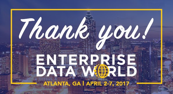 NoSQLNow's tweet image. We'd like to give a very big thanks to ALL of the amazing #data experts who came & spoke at #EDW17 #NoSQLNow #CDOVision & #FIBO!
