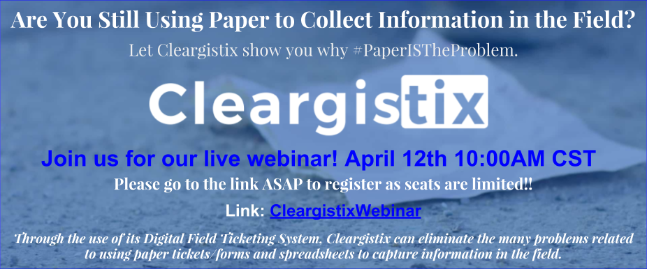 Cleargistix's tweet photo. Cleargistix is hosting a webinar to show companies why #PaperISTheProblem.
https://t.co/9dRjOPKDev https://t.co/HBggk7pzp6