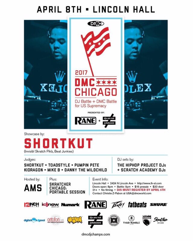 ScratchChicago's tweet image. SATURDAY! The DMC is back &amp;amp; we've got the Chicago Battle + US Supremacy all happening under one roof Discounted Tickets at @notjukeboxes Bio