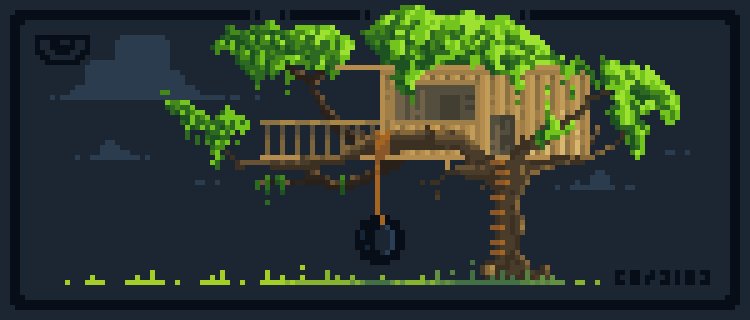cod31n3's tweet image. #pixelart , @PyxelEdit , theme is #Treehouse, #pixel_dailies @Pixel_Dailies