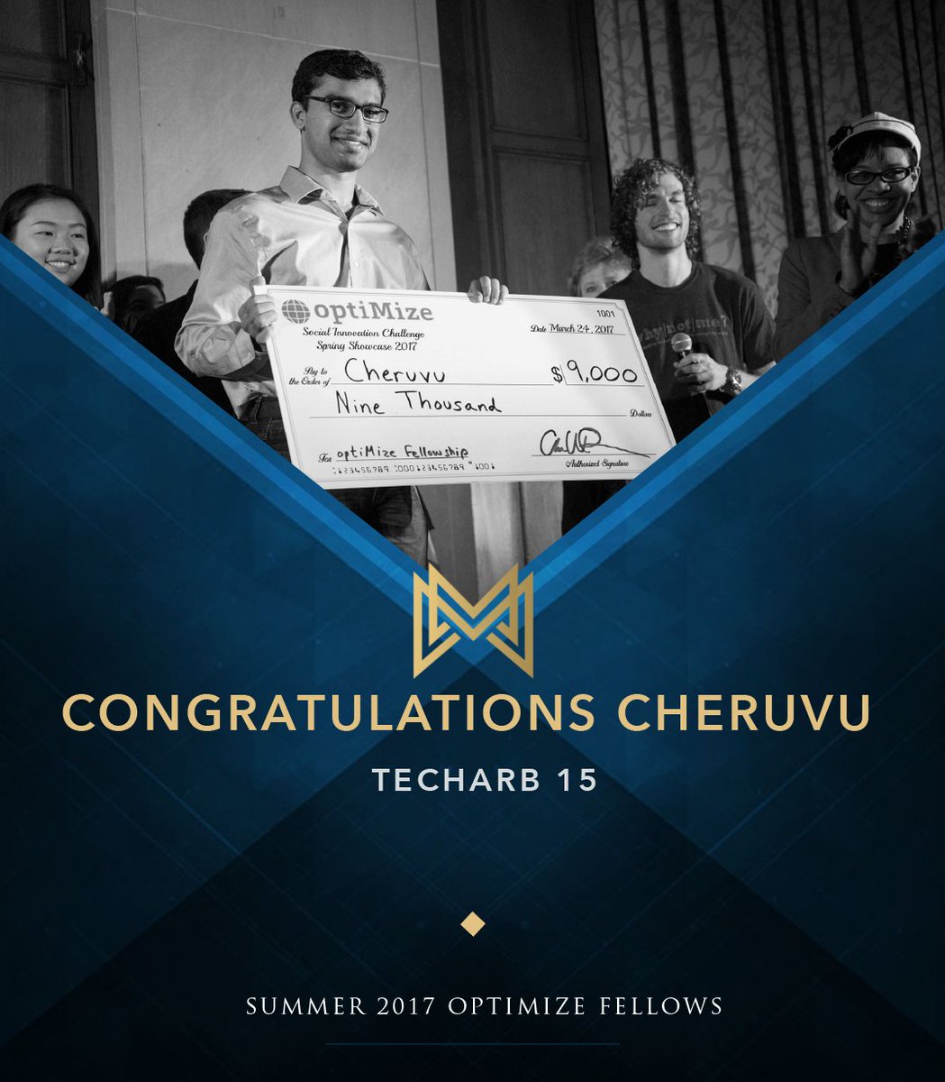 Shout out to <a href="/CheruvuCo/">Cheruvu</a>, recently named Summer 2017 <a href="/optiMizeMI/">optiMize</a> Fellows! #FounderFriday #FutureFriday #ff #socent medium.com/@optimizeMI/an…