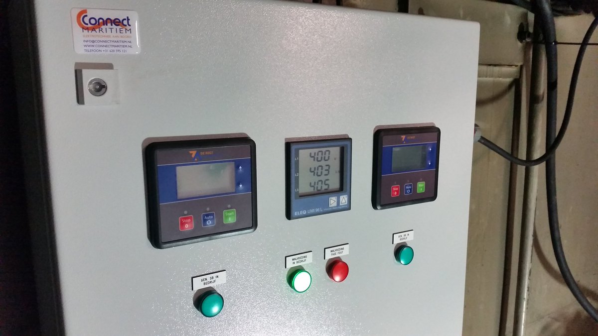 ConnectMaritiem's tweet photo. MS Amaro voorzien van nieuwe en veilige generator schakelkast. #binnenvaart #TechniekNL #Zwartsluis #elektrotechniek #mooiwerk https://t.co/oGxV86vymF