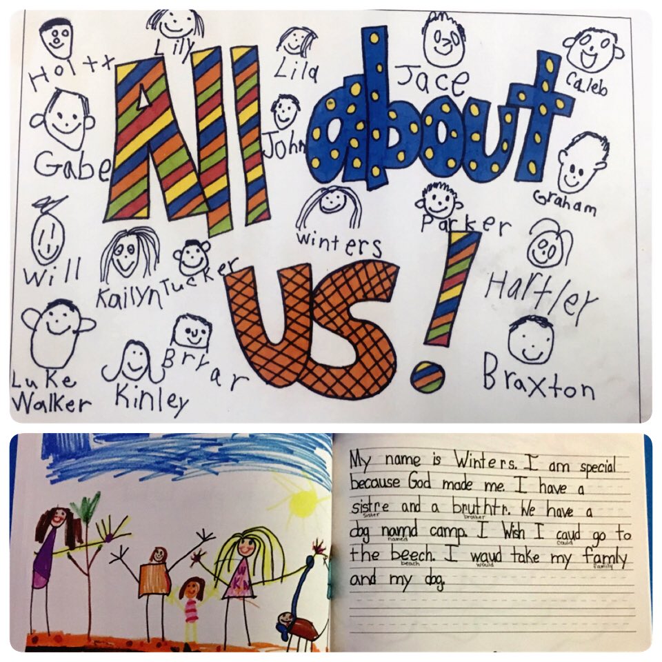 EastWebsterElem's tweet photo. All about us! Each kindergarten class wrote a book, then had it published. Today is "Meet the Author". #bookspublished #youngwritters https://t.co/hLlyITnKp5