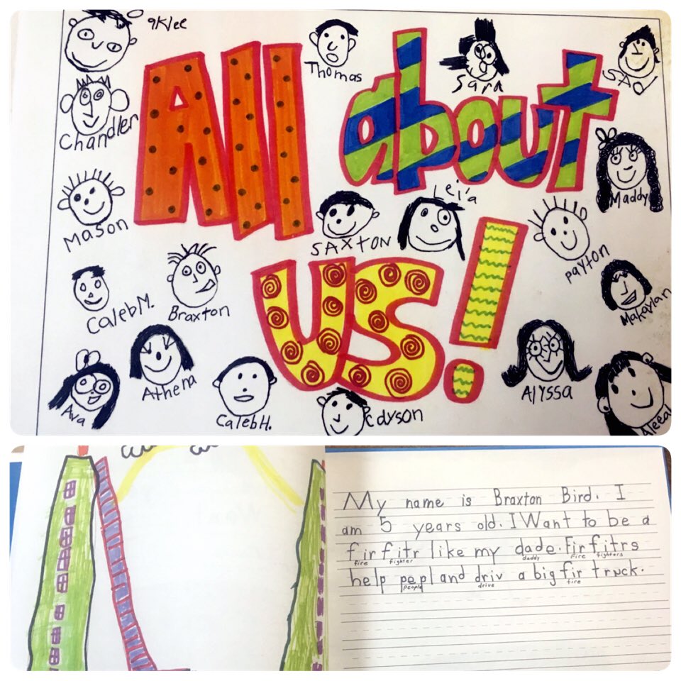 EastWebsterElem's tweet photo. All about us! Each kindergarten class wrote a book, then had it published. Today is "Meet the Author". #bookspublished #youngwritters https://t.co/hLlyITnKp5