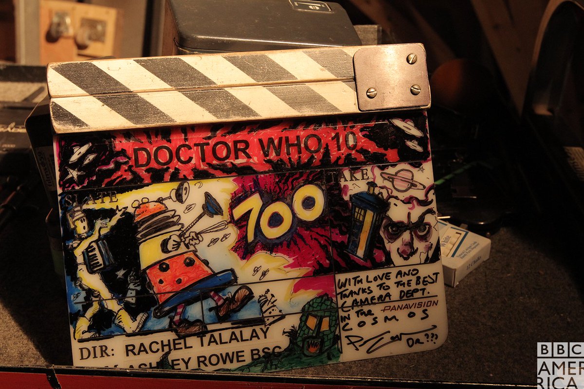 AMCDoctorWho's tweet photo. It’s a wrap!
The Season 10 shoot comes to an end, and here’s one of today’s boards, illustrated by Peter Capaldi!
#DoctorWho https://t.co/mOu3yLFc9v