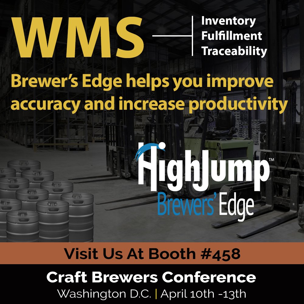Brewers_Edge's tweet photo. We have your WMS needs covered! Visit us at booth #458 at #CBC17 https://t.co/8GJNjtegyW