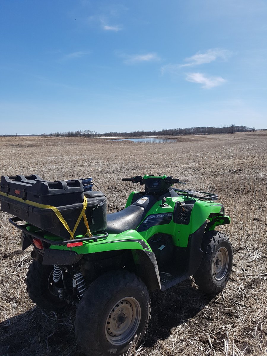 Soil sampling near Punnichy Sk atop my trusted steed, what a beautiful spring day #soilsampling #westernag