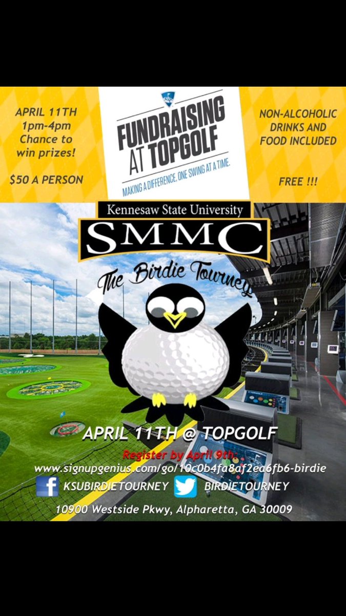 birdietourney's tweet photo. Sunday is the last day to sign up for The Birdie Tourney at TopGolf!

Don't miss out! We've got some awesome door prizes as well! https://t.co/wFn76JiYO4