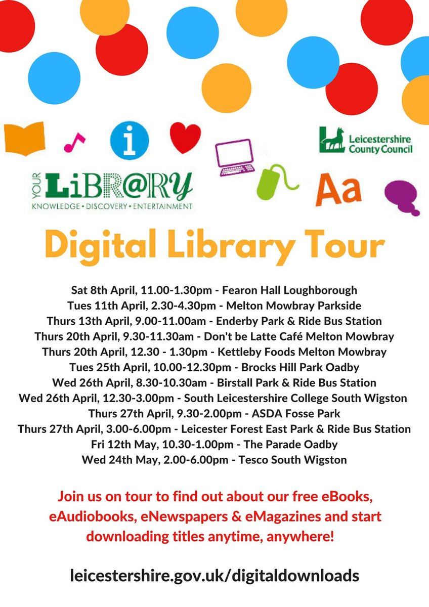 MegMegbg's tweet photo. Come on down to the hall tomorrow and find out the great range of  digital books available https://t.co/2dq9z54PkM