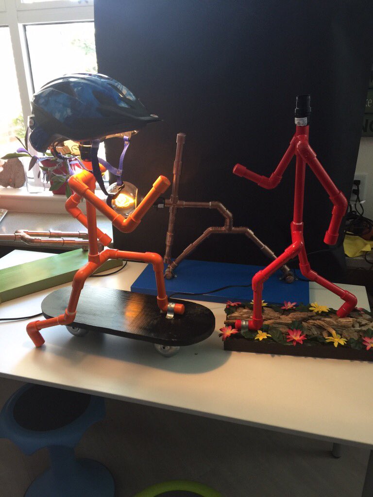 trishcarter22's tweet photo. Almost finished with our 2nd grade health lamps with @hoyosbl #edchat #tinker @TheLovettSchool https://t.co/vQkyyiee7H
